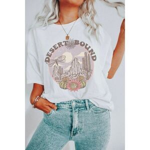 Desert Bound Oversized Graphic Tee Comfort Colors 1717 Relaxed Slogan Shirt